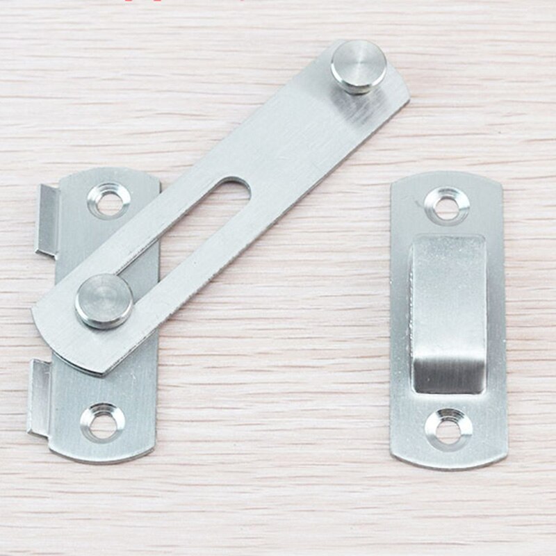 Stainless Steel Home Safety Gate Door Bolt Latch Slide Lock Hardware+Screw