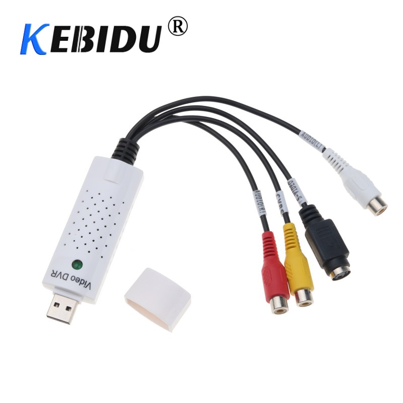 Kebidumei Usb 2.0 Draagbare Easycap Audio Video Capture Card Adapter Vhs Naar Dvd Video Capture Converter Voor Win7/8/Xp/Vista