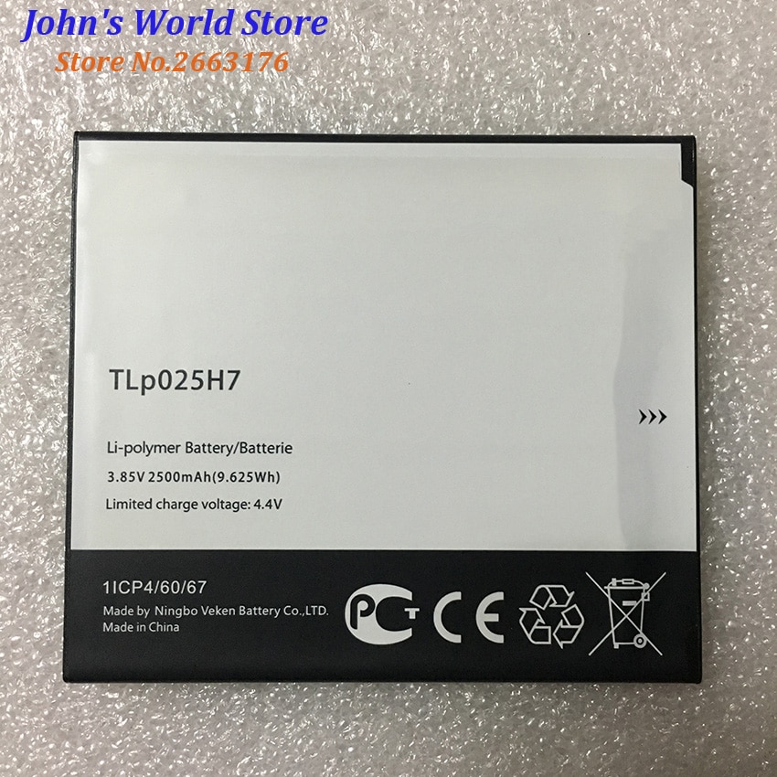 3.85V 2500mAh TLp025H1 & TLp025H7 For Alcatel OneTouch POP 4 OT-5051X OT-5051D 5051X 5051D Battery