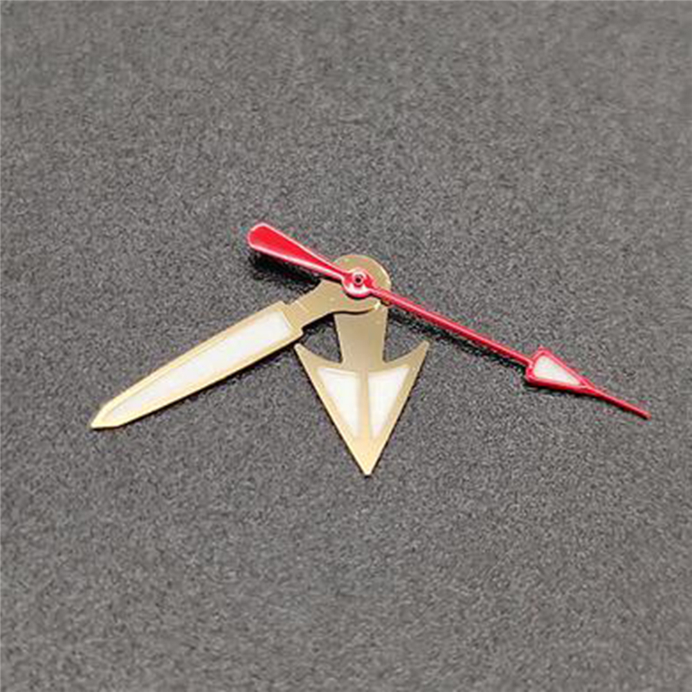 Minimalistischen Uhr Nadel C3 Stark Grün Luminou Uhr Hände für NH35 NH36 4R36 Uhr Bewegung: Gold Red