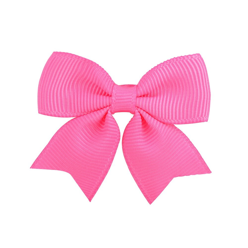 1 Piece Solid Grosgrain Ribbon Bows Hairpin Girl's Hair Bows Boutique Hair Clip Handmade Bowknot Clip For Kids Hair Accessories: 13