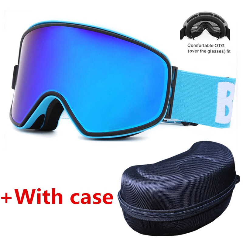 Skibriller 2 in 1 med magnetisk dual-use linse for nattski anti-tåke  uv400 snowboardbriller menn dame skibriller: Nr .7 med koffert
