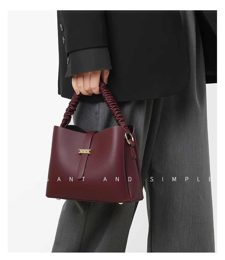 NIGEDU eimer Schulter tasche für Frauen handtaschen kleine PU leder Bote taschen Elegante Geraffte damen totes bolsa