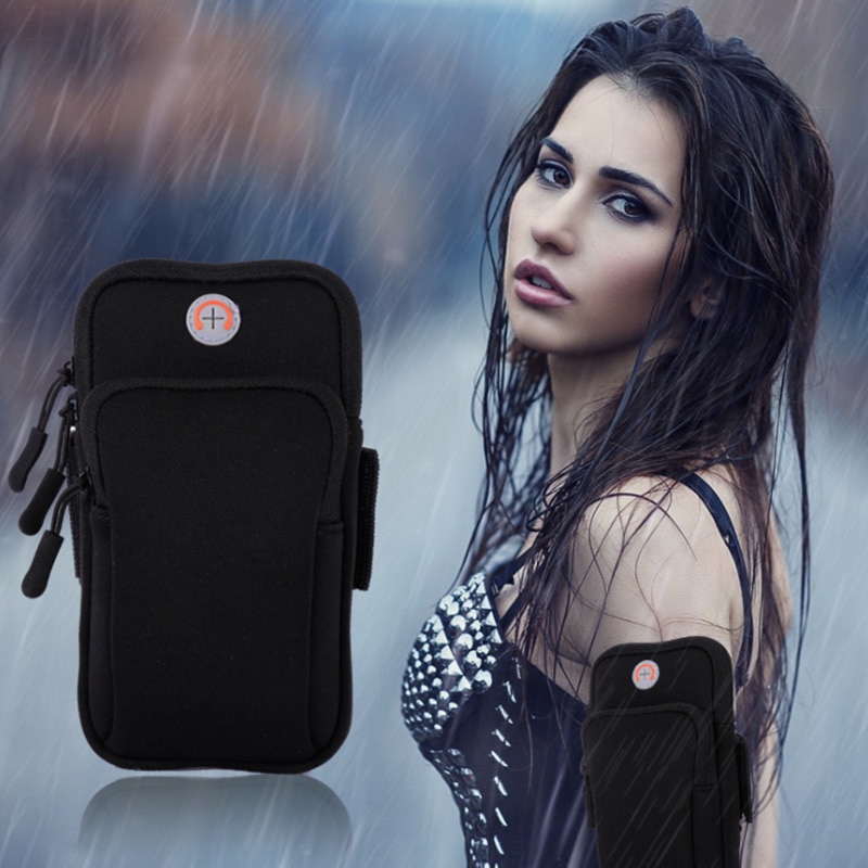 Til oukitel  k3 pro løbende armbånd taske cover betræk vandtæt sport mobiltelefon taske til oukitel  wp5 ()/ y5000 udendørs sport