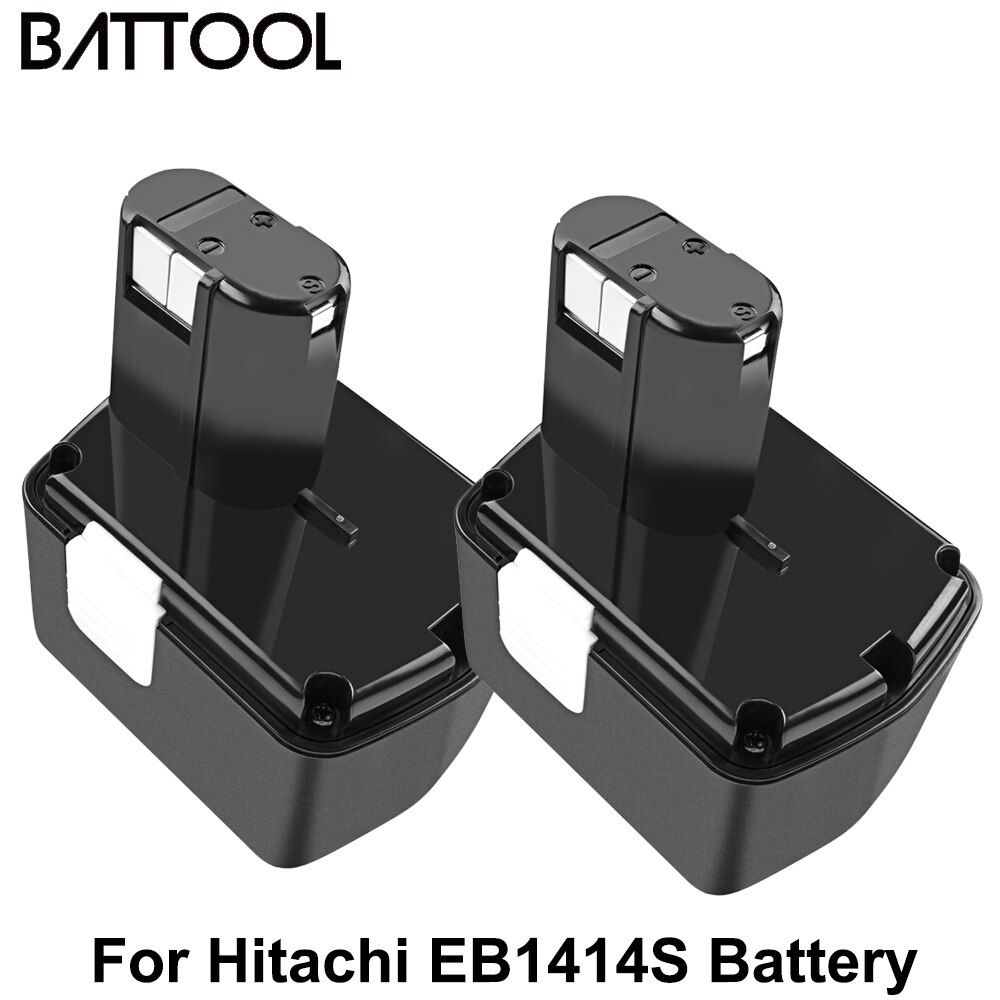 Battool EB1414S For Hitachi 14V 14.4V 3000mAh NI-MH Battery Replacement EB1414S EB14B EB1412S 324367 EB14S Battery: 2  piece