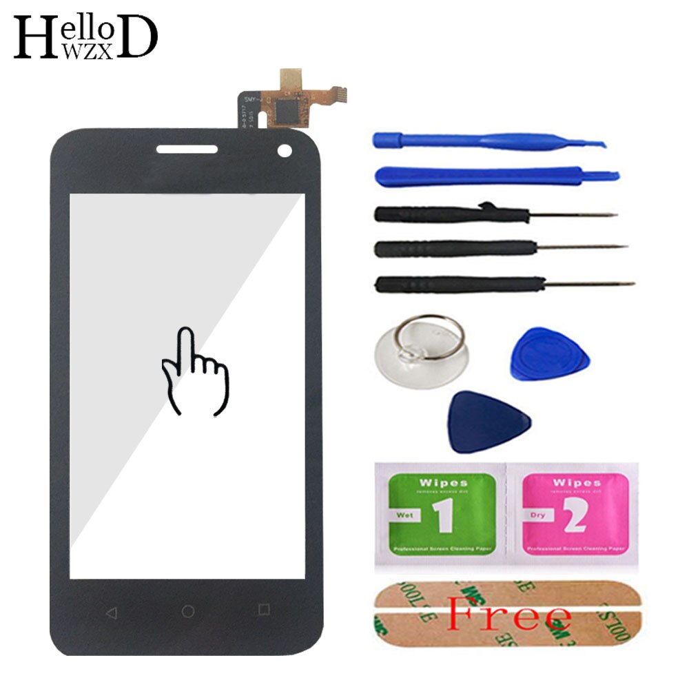 Voorzijde Touch Screen Digitizer Outer Glas Lens Voor Huawei Y360 Y3 Y360-CL00 Y360-U03 Y360-U23 Y360-U3 Touch Panel + Gratis Lijm