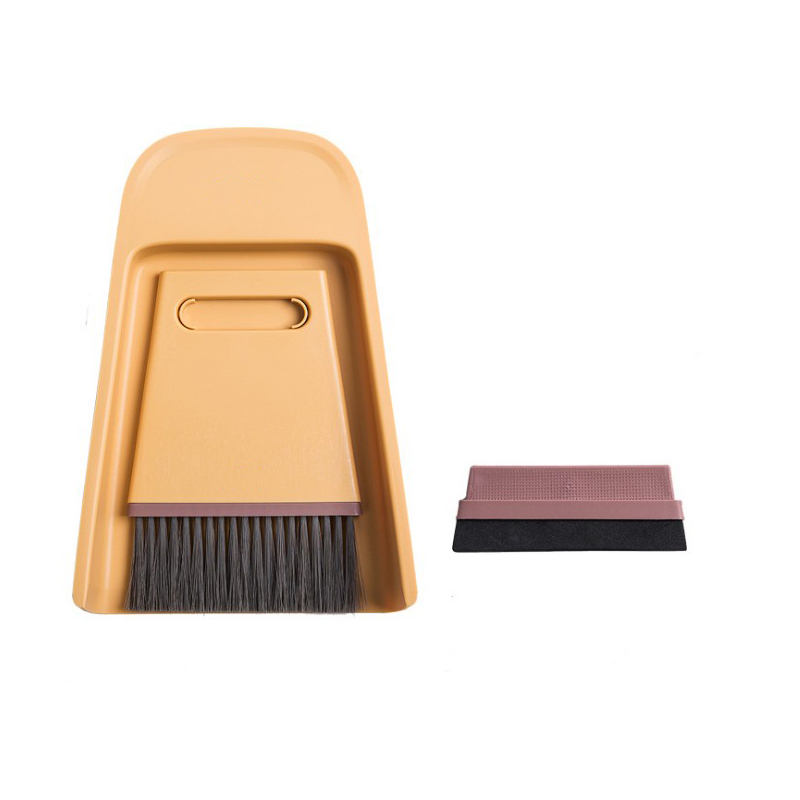 Mini Bezem Stoffer Combinatie Set Thuis Zachte Bont Magic Kleine Bezem Sweep Desktop Reinigingsborstel Wisser: YELLOW