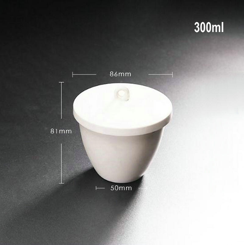 Crisol de porcelana de 5ml a 300ml, crisol leramico de cerámica con tapa para laboratorio escolar, Labwares de experimentos de labratorio
