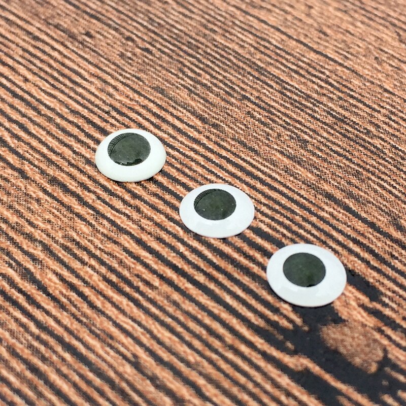 Lyserende Fiskelokke Øjne - 300 Stk - Hvid PVC - 3mm/4mm/5mm/6mm