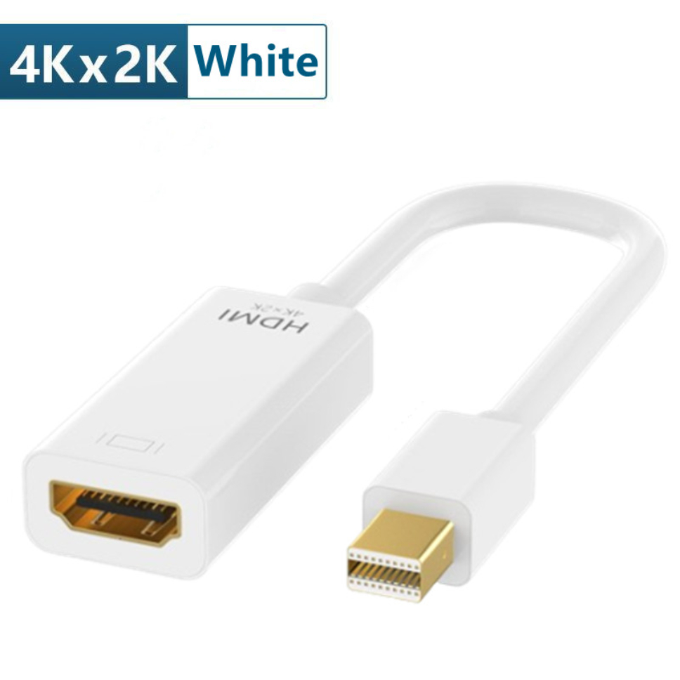 Cable adaptador Mini DisplayPort a HDMI 4K/1080P Mini DP macho a HDMI hembra Thunderbolt 2 a convertidor HDMI para MacBook Air/Pro: Oro