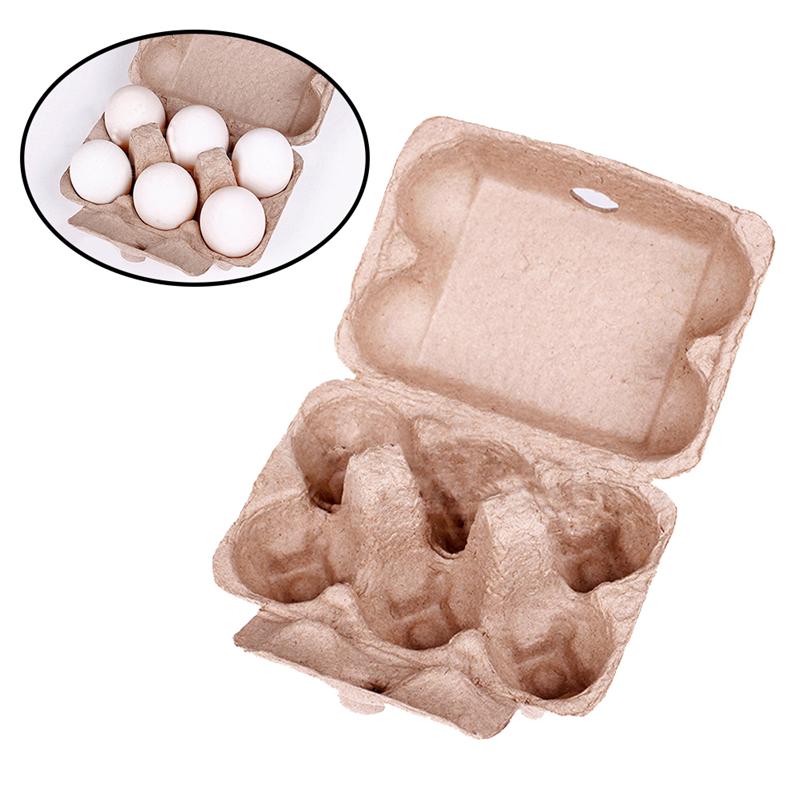Caja de almacenamiento de huevos plegable, equipo agrícola para pollos, caja de cartón portátil, rejilla de 6 huevos, estante organizador de cocina, 5 uds.