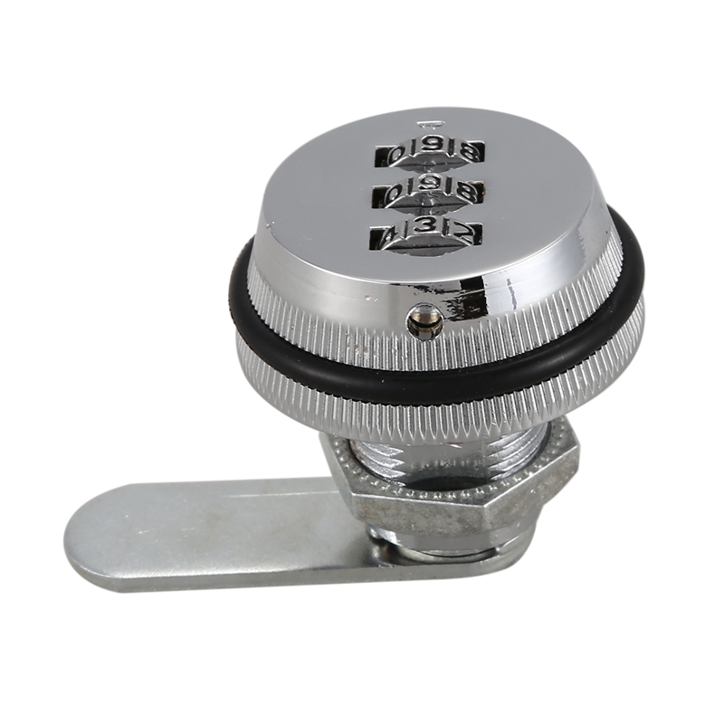 Alloy Code Combination Cam lock Keyless Post Mail Box Cabinet RV 3 Dial silver: Default Title