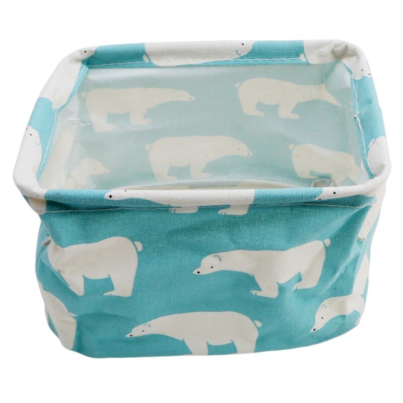 Canvas Printing Cotton Linen Hanging Storage Bag 5 Pockets Wall Mounted Wardrobe Hang Bag Wall Pouch Cosmetic Toys Organizer: 972528