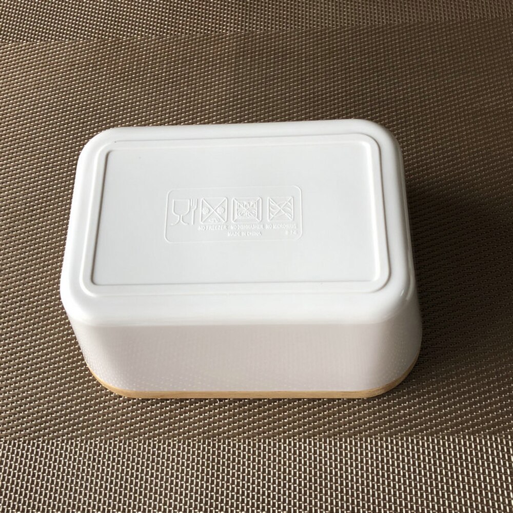 Butter Dish Lid Porcelain Keeper Covered Butter Container Heat Resistant Kitchen Butter Storage Dish for Countertop Refrigerator