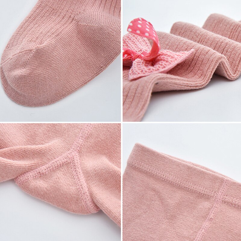 Strik Baby Meisje Panty Herfst Winter Baby Meisje Kleding Dot Bows Panty Soft Kids Peuter Kousen
