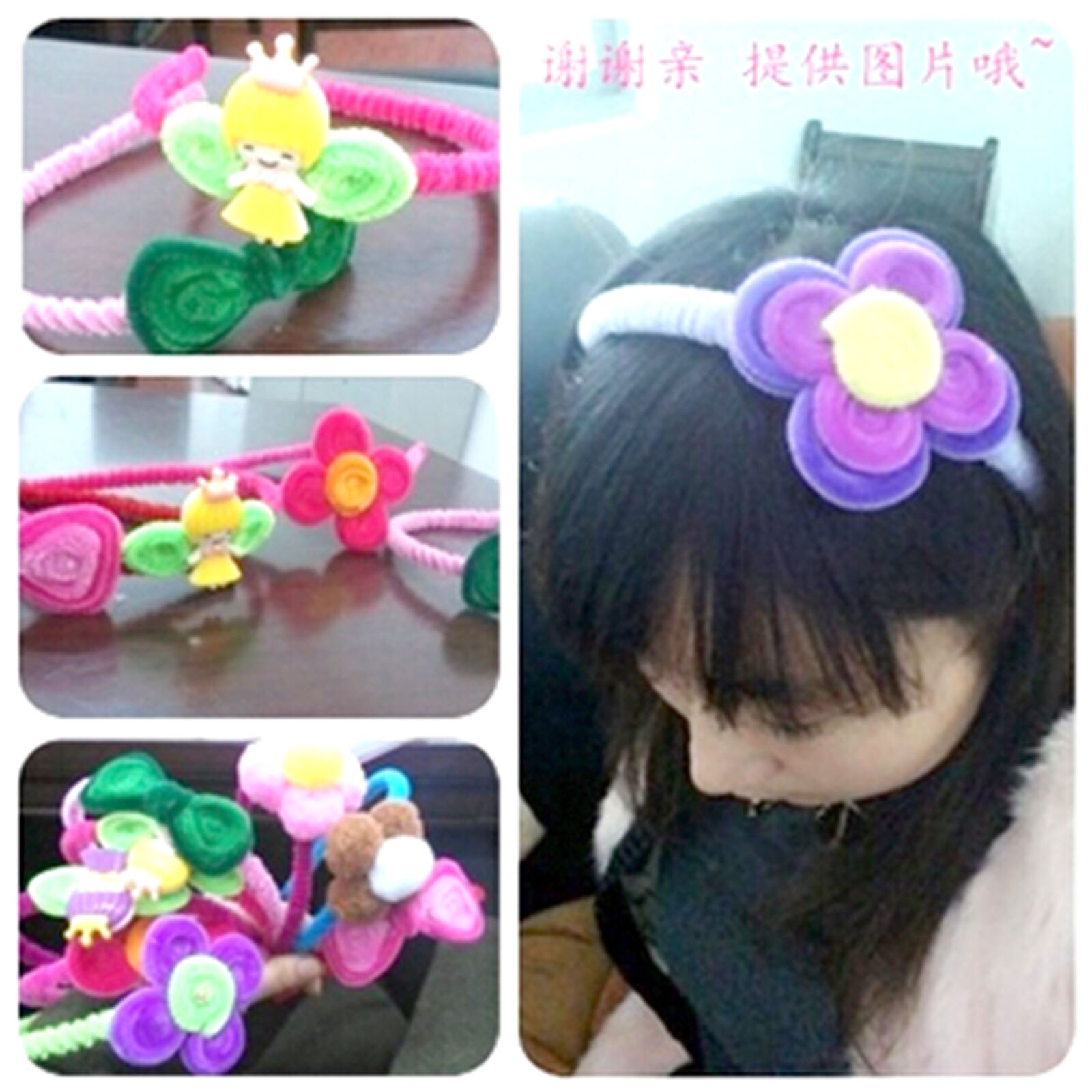 DIY Handicraft Chenille Stem 100Pcs Plush Villus Strips Bendable Wool Tops Stick