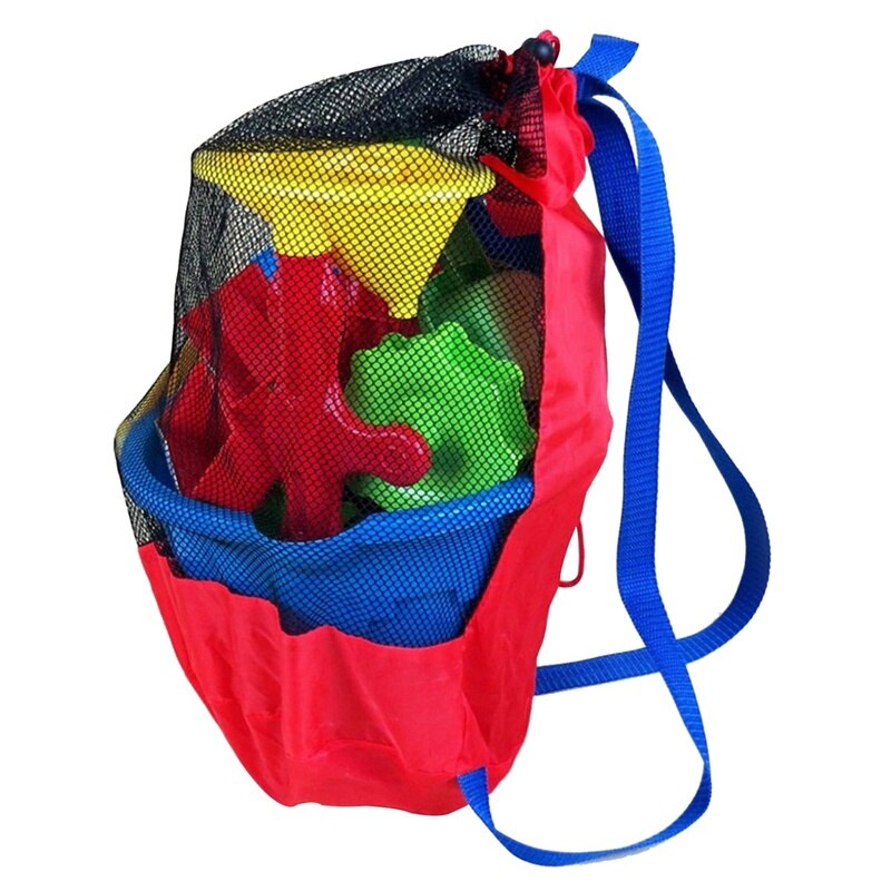 Baby Portable Sea Storage Mesh Bags for Children Kids Beach Sand Toys Net Bag Water Fun Sports Bathroom Clothes Towels Backpacks