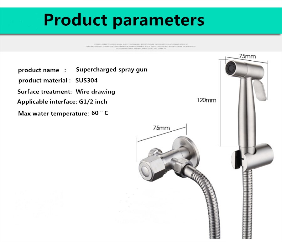 Multifunctionele Handheld bidet sproeier set Kit Rvs Hand Bidet kraan voor Badkamer handspuit douche