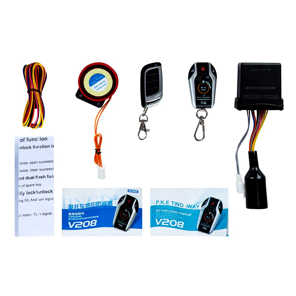 Motorcycle Alarm Anti-theft two way with induction remote control For Honda/Suzuki/Kawasaki/Yamaha motorcycles