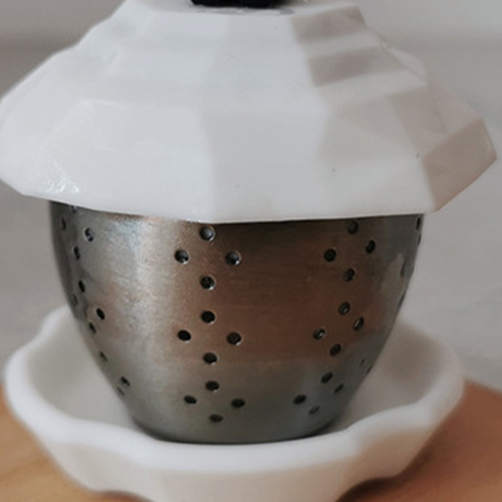 Zaparzacz robić herbaty ze stali nierdzewnej pingwin sitko robić herbaty filtr robić herbaty wyciek herbaty narzędzie artystyczne robić domu (biały)