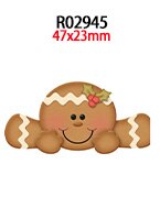30pcs/lot Christmas Printed Resin Flatback DIY Decoration Crafts Accessories R0292 R0293 R0294: R02945