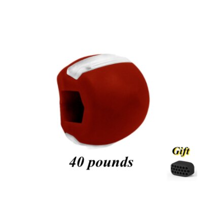 Jaw exerciser Jawline Jawzrsize trainer exercise ball jawliner jawrsize line chew ball workout muscle: Red