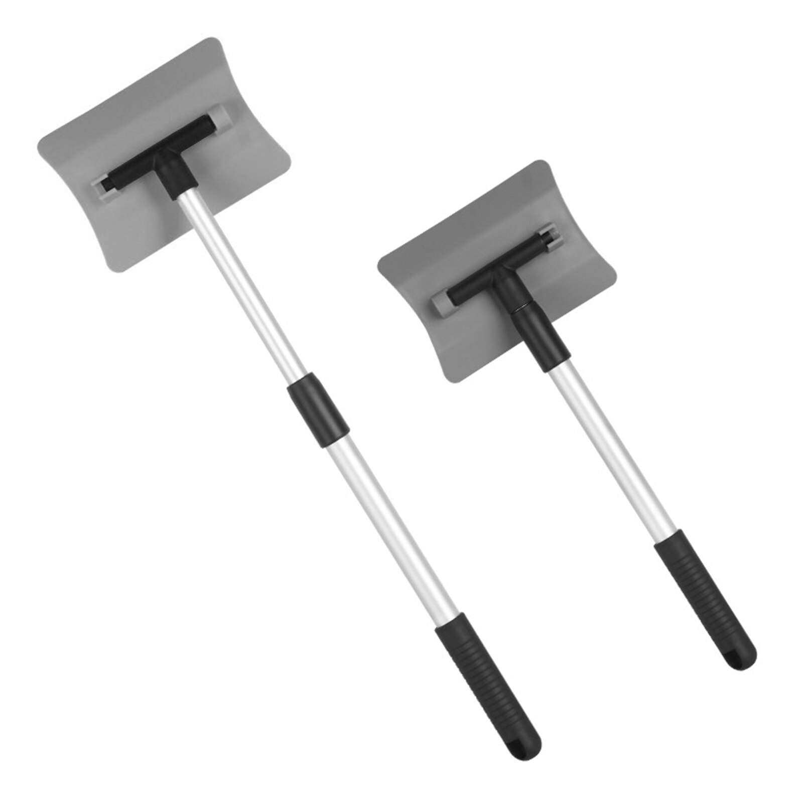 Uitschuifbare Sneeuwschuiver Ijskrabber Sneeuw Borstel 180 Graden Roterende Voor Auto Auto Suv Vorst Voorruit Cleaner Winter Tool: Grijs