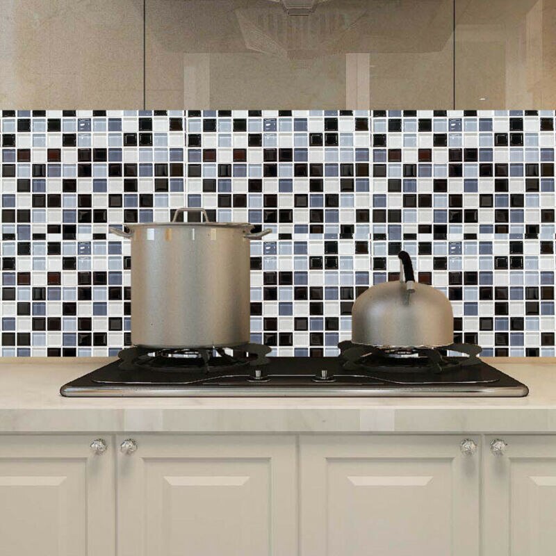 Køkken fliser klistermærker badeværelse mosaik klistermærke selvklæbende vandtæt boligindretning: Default Title