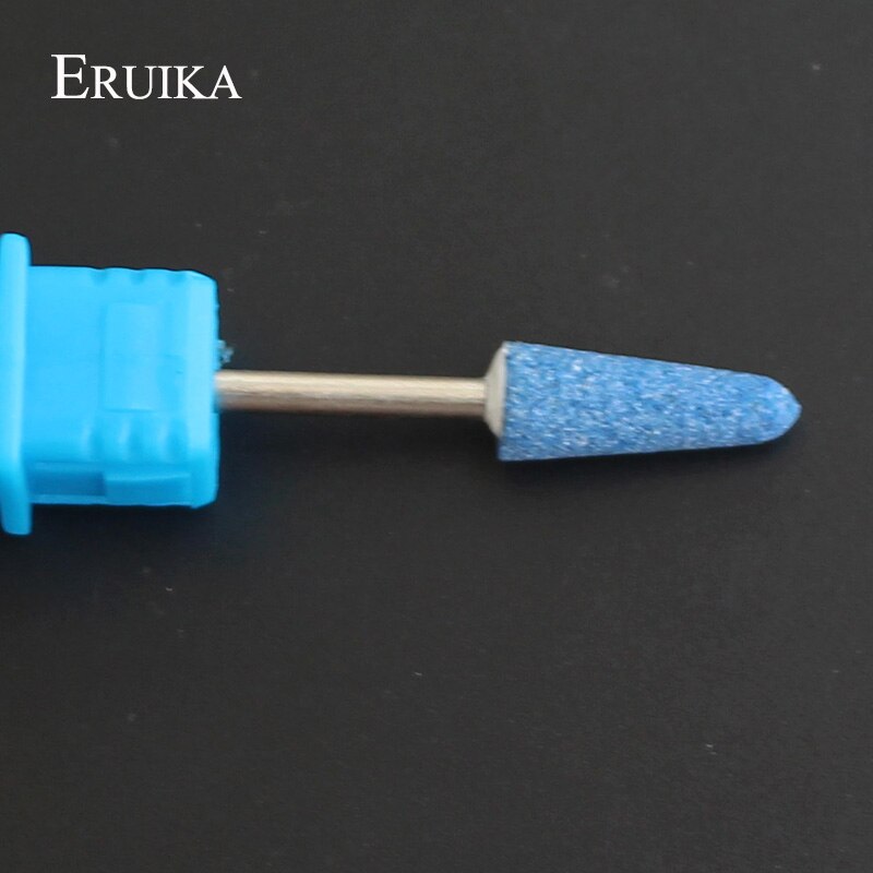 ERUIKA 1 PZ Blu Pietra di Ceramica Del Chiodo Punte da Trapano Corindone Matieral Trapano Elettrico Apparecchio per manicure Accessori Strumenti chiodo arte