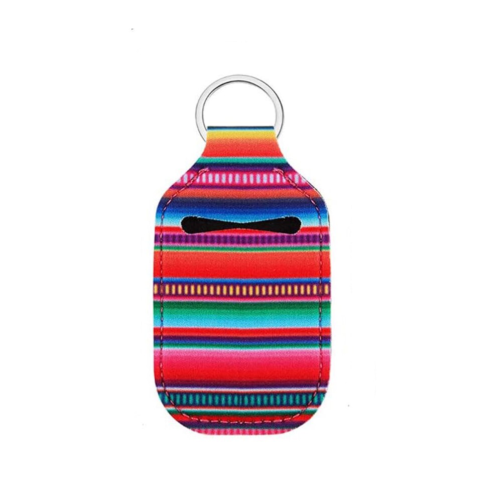 1PC Travel Neoprene Sanitizer Bottle Holder Bags with Keychain Key Rings Hand Soap Bottle Holder Cover Reusable for 30ml Bottles: XS12