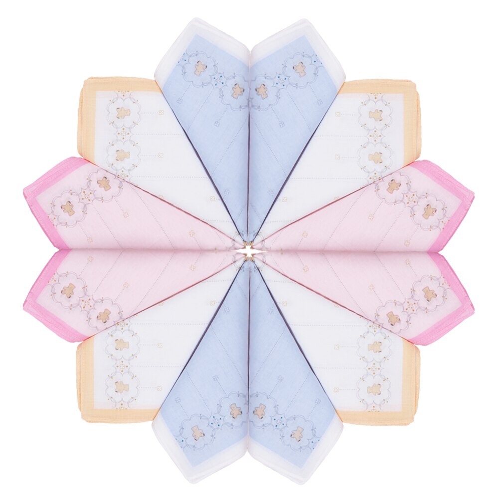 Cotton Handkerchief Flower For Girl Children 1 Set