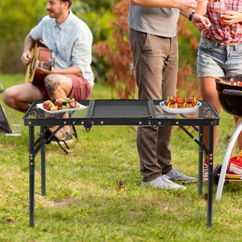 Fällbart bord festbord grillbord bärbart campingbord med väska lätt utomhusbord för camping picknick grill