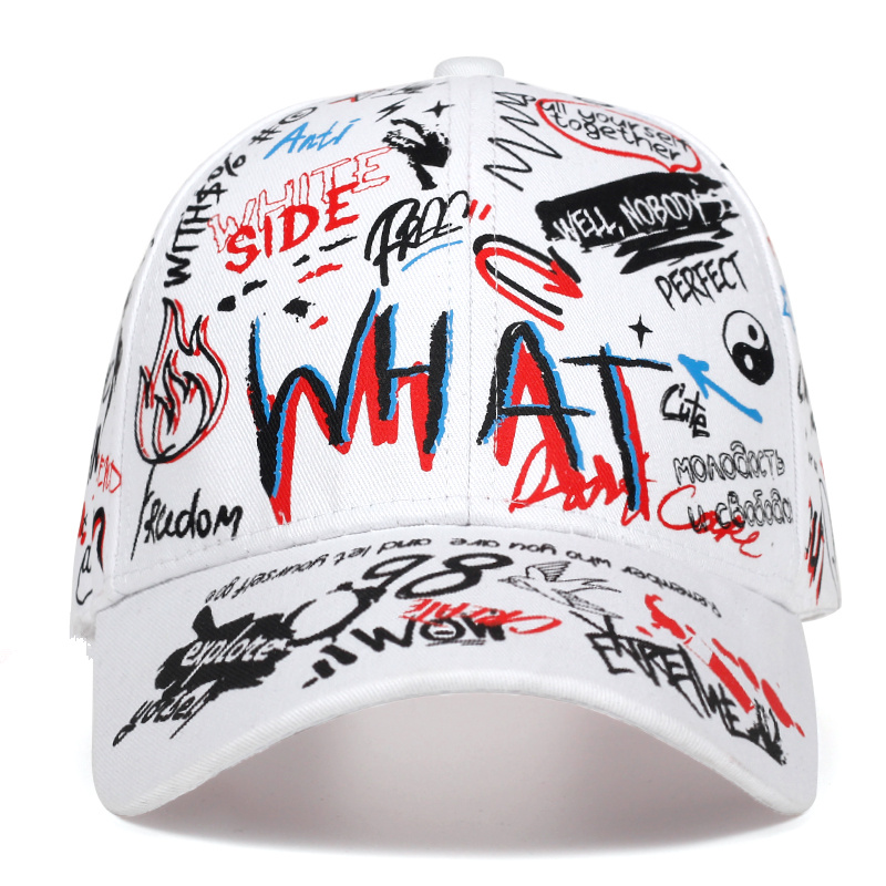 Casquette de Baseball avec impression Graffiti, chapeau d'extérieur en coton pour hommes et femmes, casquettes d'été réglables, chapeaux de loisirs