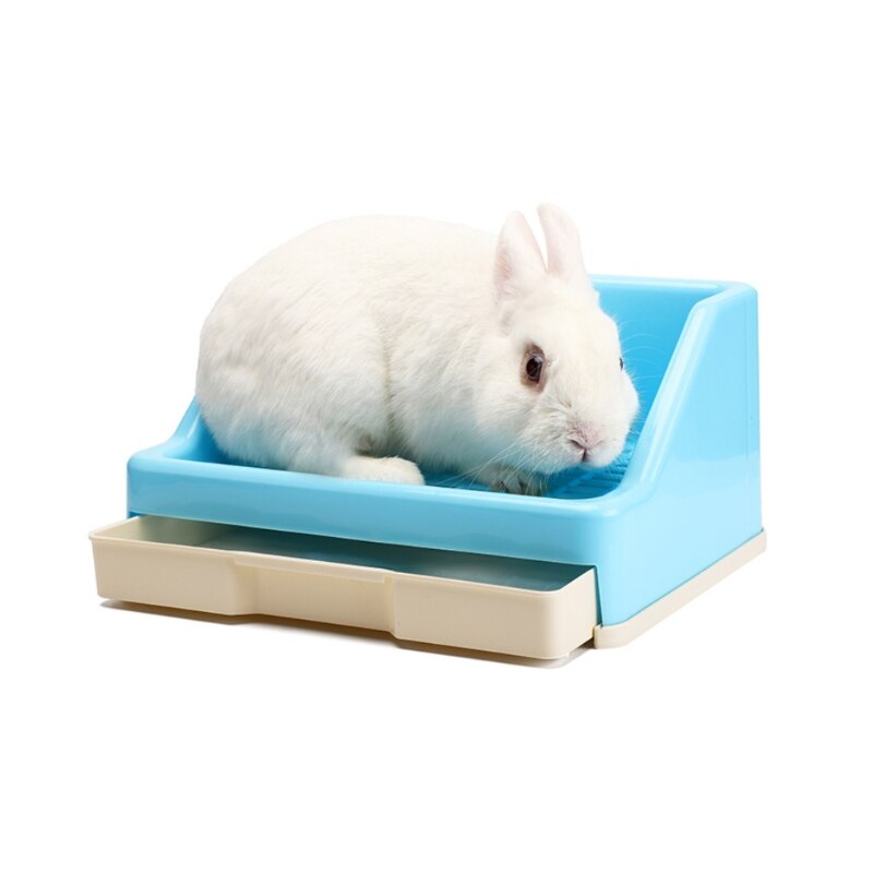 Bunny Drawer Toilet Box Potty Corner Pet Waste Station Plastic Grid for Rabbit Galesaur Ferret Cage Accessories