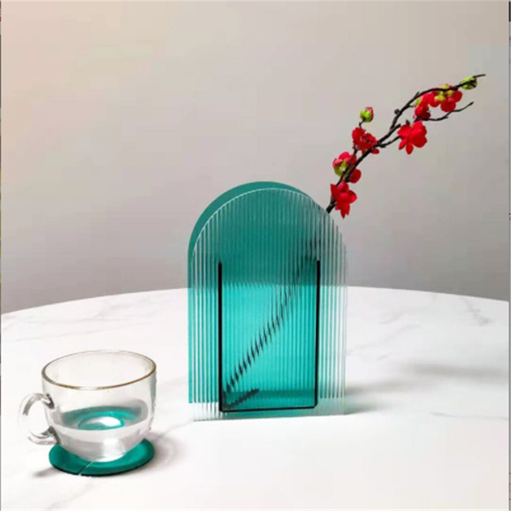 Akryl vase blænde farverige blomstervase indretning ornamenter lille vase kreativitet hjem stue dekoration