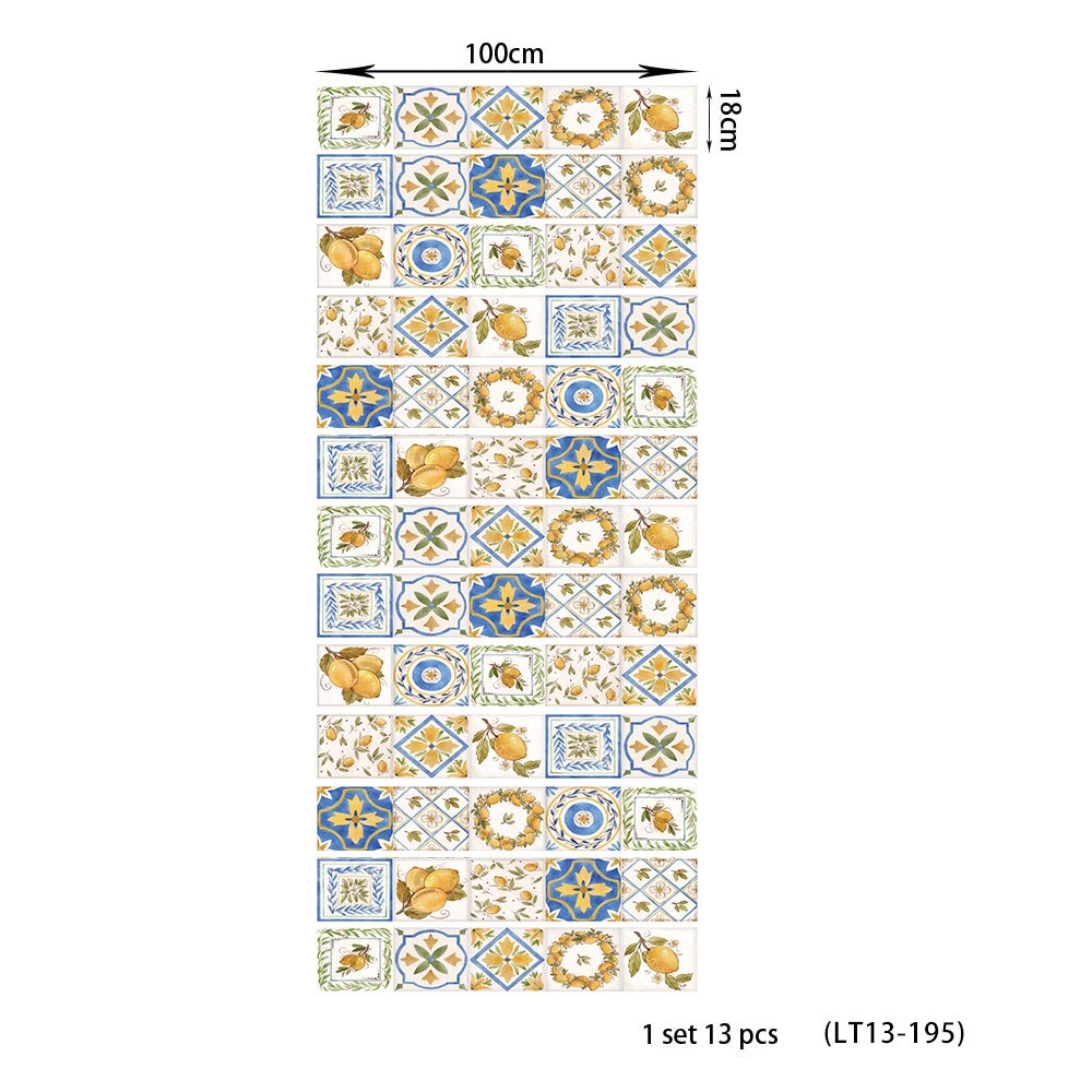 13pcs Self-adhesive stairs stickers living room DIY tile models decoration home waterproof wall stickers models
