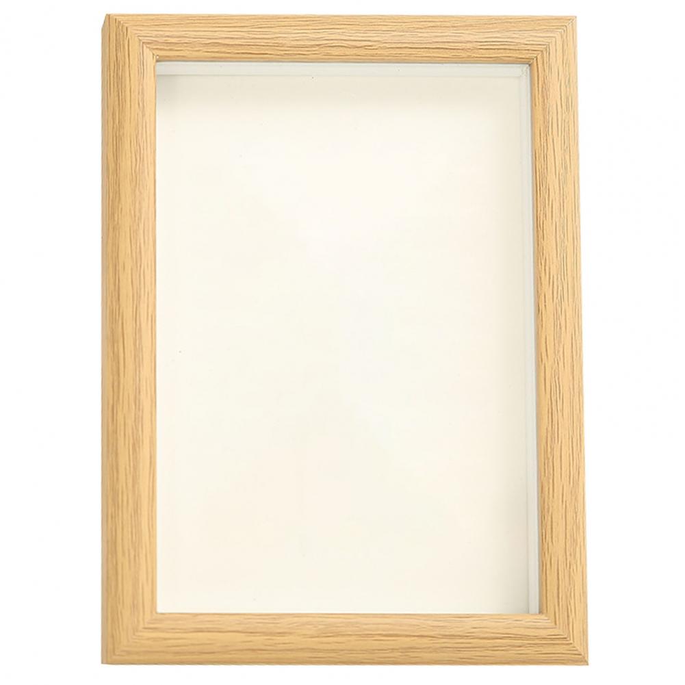 Log Oak-marco de fotos de vidrio colgante de madera, soporte de fotos para tablets, marcos de presentación, decoración para dormitorio y sala de estar, 1 Uds.: Oak Color 7