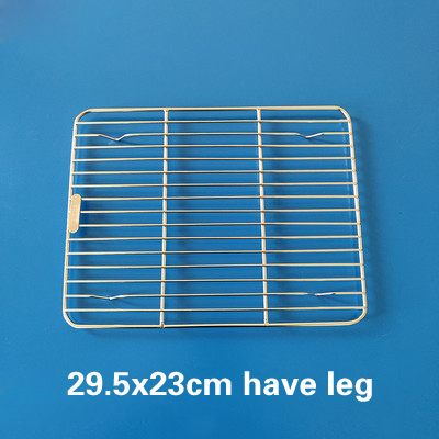304 Edelstahl Grill Netto Obst Und Gemüse Ablauf Gestell Zimt Rollen Fleck Gegrilltes Fleisch Picknick Netz Ust Beständig Healt: 29.5x23cm verfügen über Bein