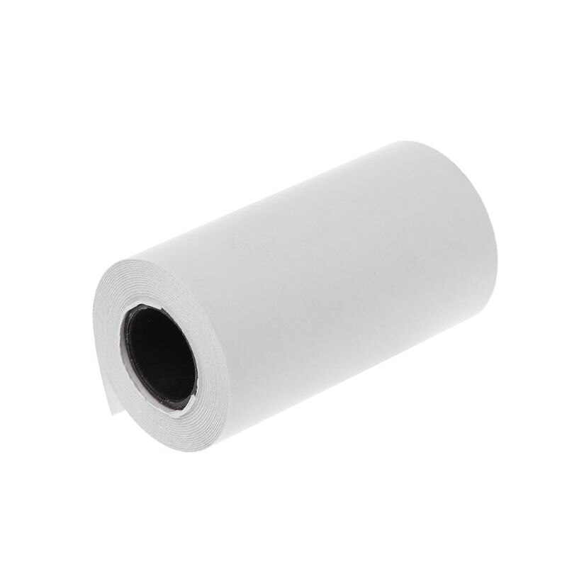 Photo Paper Mini Printable Sticker Roll Thermal Printers Clear Printing Smudge-Proof Portable: white