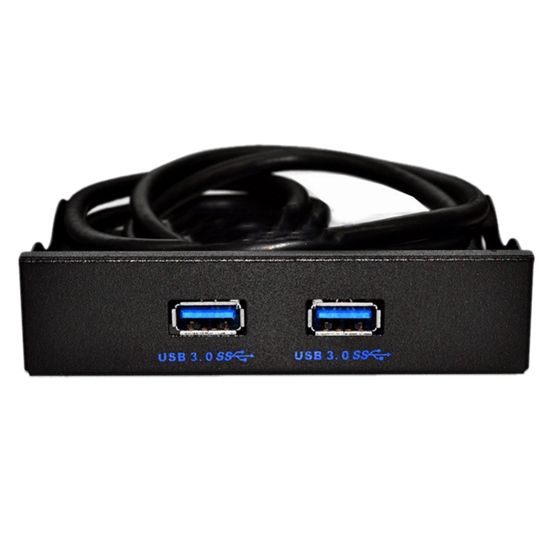 USB3.0 Diskettestation Voorpaneel 3.5 Inch 19PIN Om USB3.0 Dual Port Diy Uitbreiding Een Voor Twee