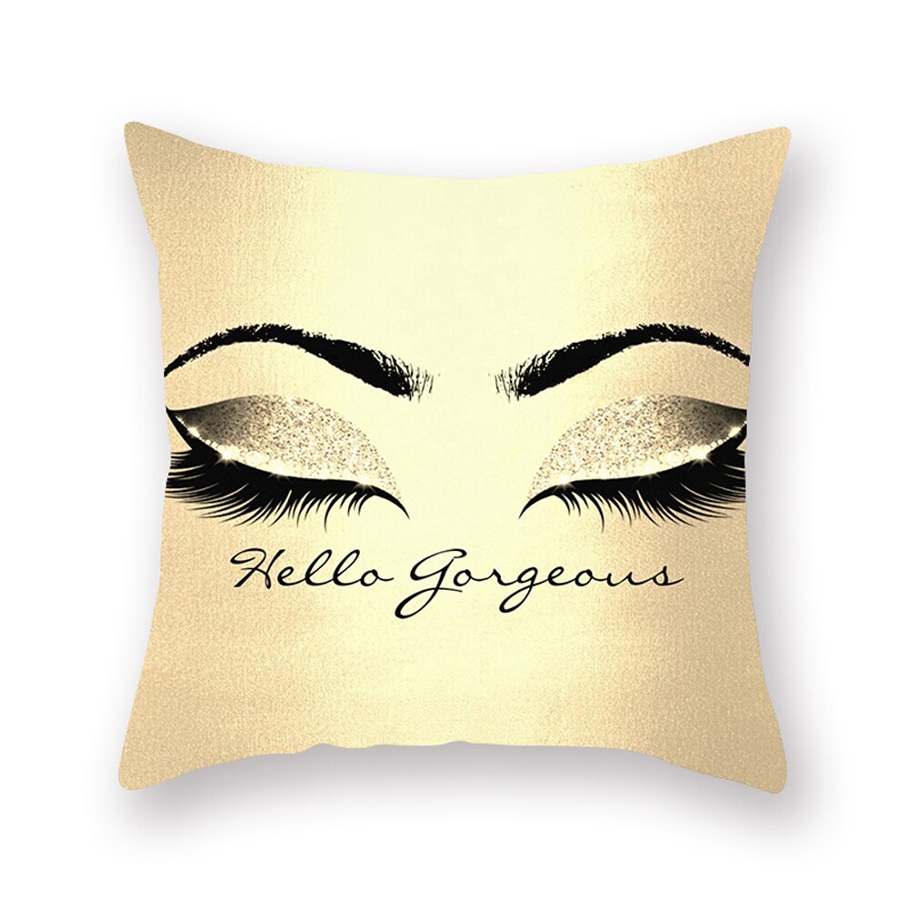 Funda de cojín suave para pestañas, funda de almohada con brillos de lentejuelas, innovador, 45x45cm: 4