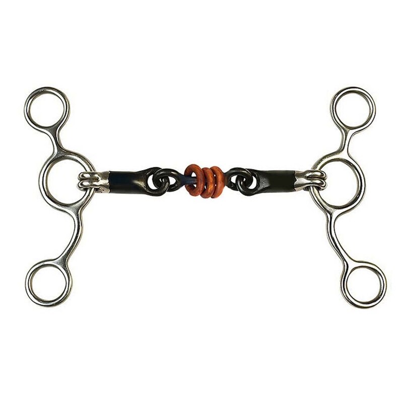 Reit Ausbildung Pferd Ring Trense Edelstahl Pferd Thickeness Gag Ring 91AD