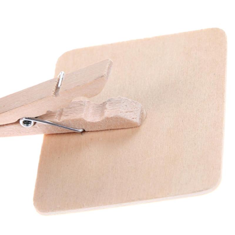 20 sztuk mini tablica klamerka długie zdjęcia kołek klipsy na notatki ozdoby drewno wiadomość łupek prostokąt klip płyta karty notatka etykiety