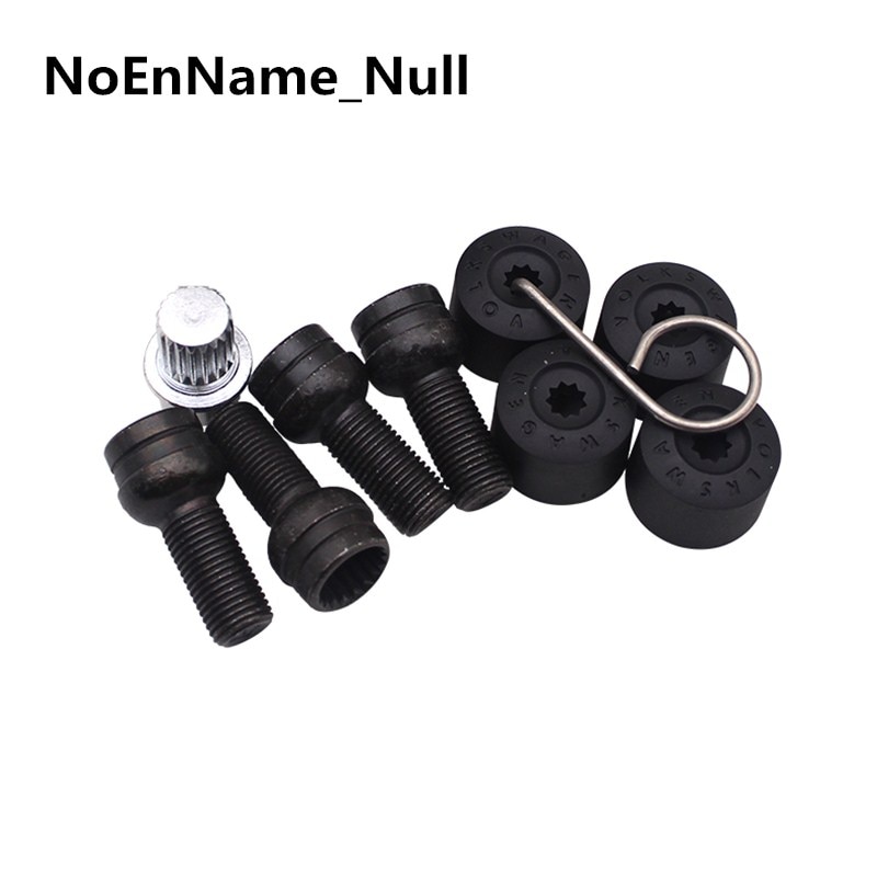 M14*1.5mm musta teräspyörän pultti ja lukkomutterin mutterisarja avaimella golfbora -auton lisävarusteille 1 k 0 698 137