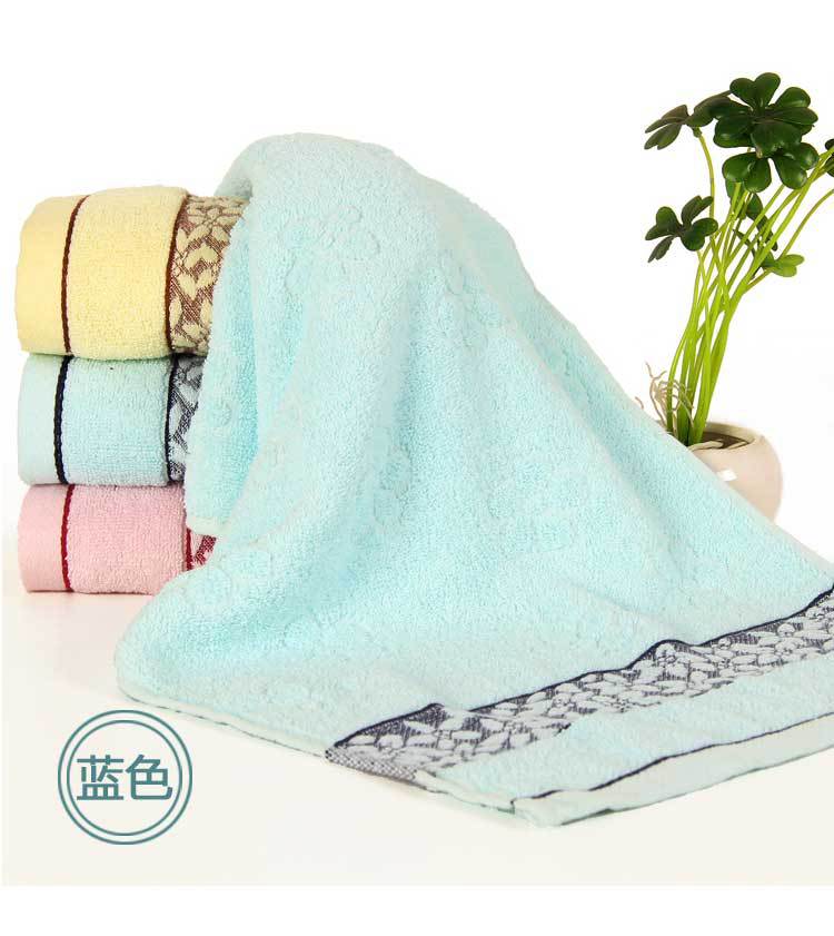 - 1pc 33*73cm Cotton Hand Towel Face Wash Cloth Dyed Plain Satin Jacquard ultra soft and absorbent Magic Towel: Navy Blue