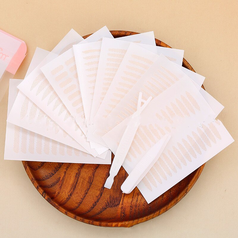 240/360pcs Gauze Mesh Lace Invisible Double-fold Eyelid Sticker Transparent Invisible Self-adhesive Eyelid Tape Sticker