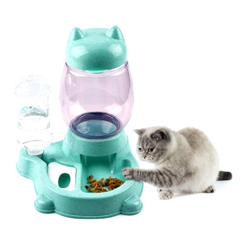 2 in 1 2.2l huisdier automatische voerbak hond kat 528ml drinkbakken grote capaciteit voerdispenser voor huisdier kat hond