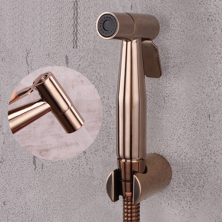 MTTUZK single cold rose gold bidet spray Toilet Bathroom Handheld Diaper Sprayer Shower Set Shattaf Bidet Sprayer faucet