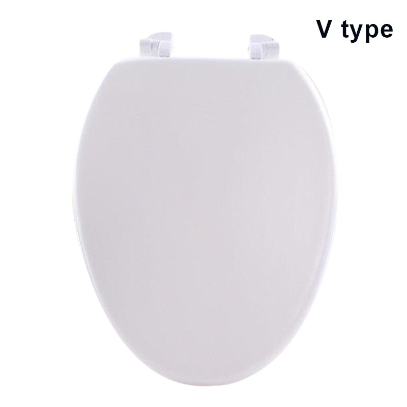 Asiento redondo para inodoro, asiento redondo para inodoro Premium, suave, repuesto de cierre lento, para inodoro EDNU888: White V Type