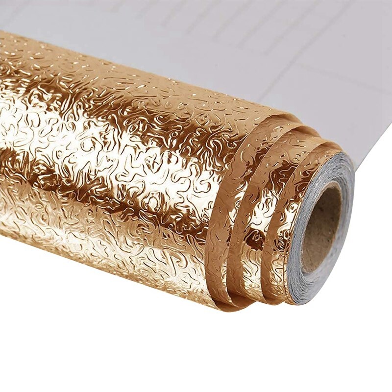 Keuken Behang, Olie-Proof En Waterdicht, Gebruikt Voor Keuken Muren, Kasten, hittebestendig En Wasbaar (Goud, 23.6X118In): Default Title